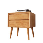 Solid wood bedside table with drawer cabinet for bedroom storage and organization